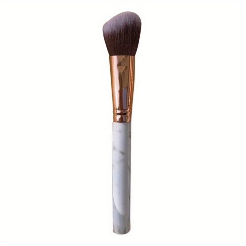 Marble Pattern Makeup Brush - Soft Fiber Bristles, Beveled Blush & Contour Brush