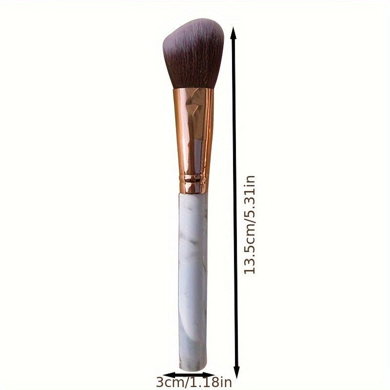 6ec012ac-e389-11ee-9529-0a580a682aa7 Marble Pattern Makeup Brush - Soft Fiber Bristles, Beveled Blush & Contour Brush