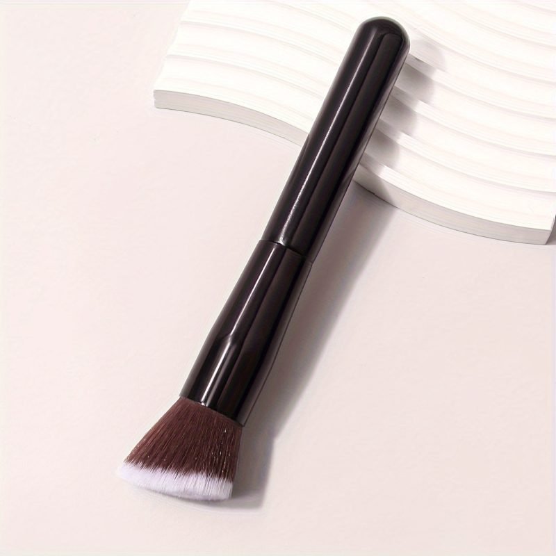 Black Angled Contour Brush - Soft Bristles for Blush, Powder, and Multifunctional Makeup