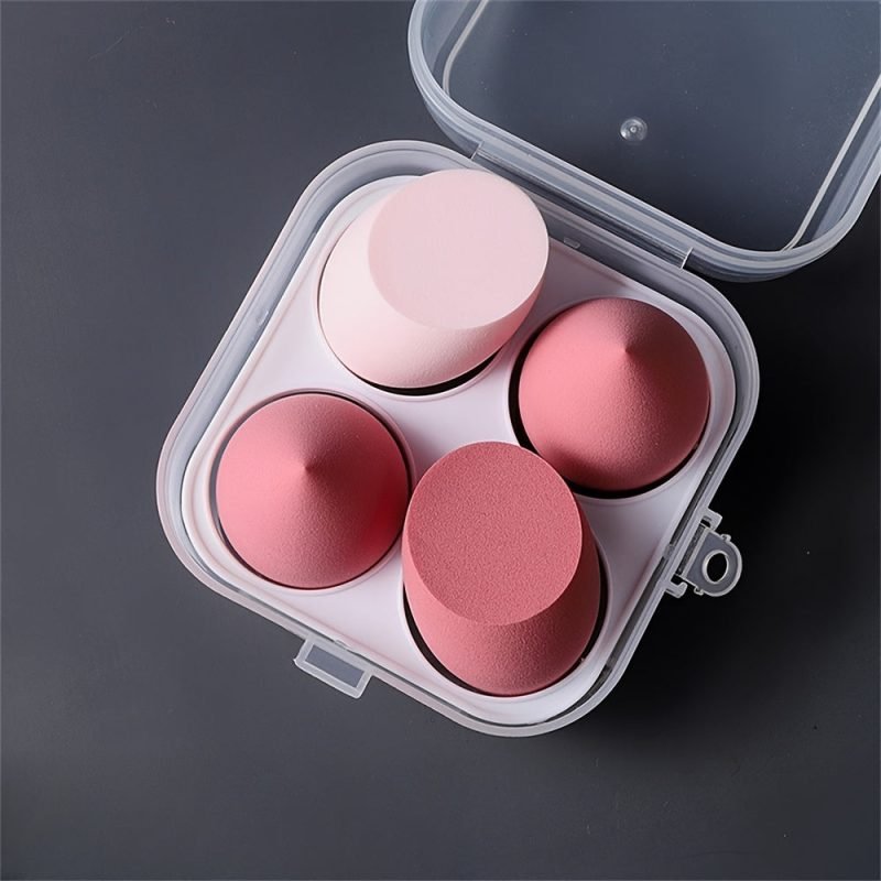 4PCS Premium Makeup Sponge Set - Bouncy Beauty Blender, Soft for Wet & Dry Use