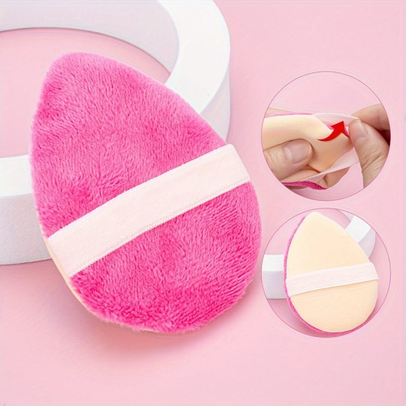 1pc Water Drop Shaped Powder Puff - Latex-Free, Double-Sided, for Flawless Face Makeup